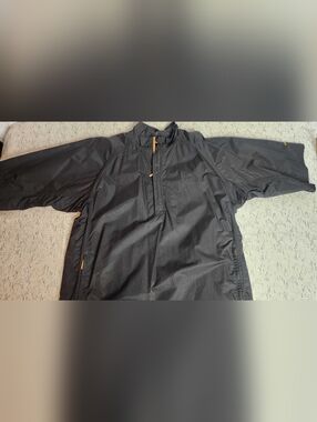 Sun Mountain Golf Rain Shirt Mens L Black Short Sleeve Windbreaker Shell